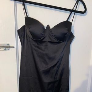 Black Boohoo Corset dress